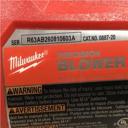 AS-IS Milwaukee 18V Lithium-Ion 570 MPH Brushless Cordless Precision Blower (Tool-Only)