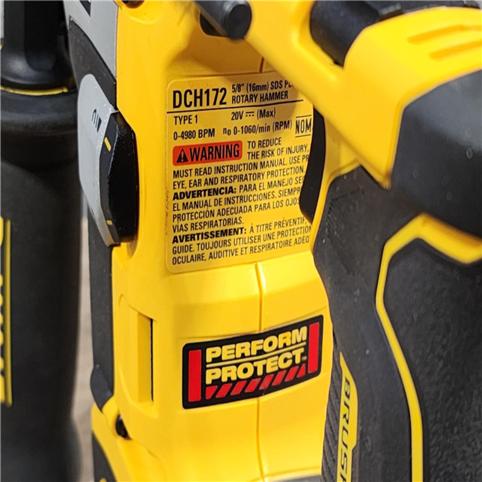 HOUSTON LOCATION - AS-IS Dewalt DCH172B MAX Atomic 20V 5/8 Inch Brushless Cordless SDS Plus Rotary Hammer (Tool Only)