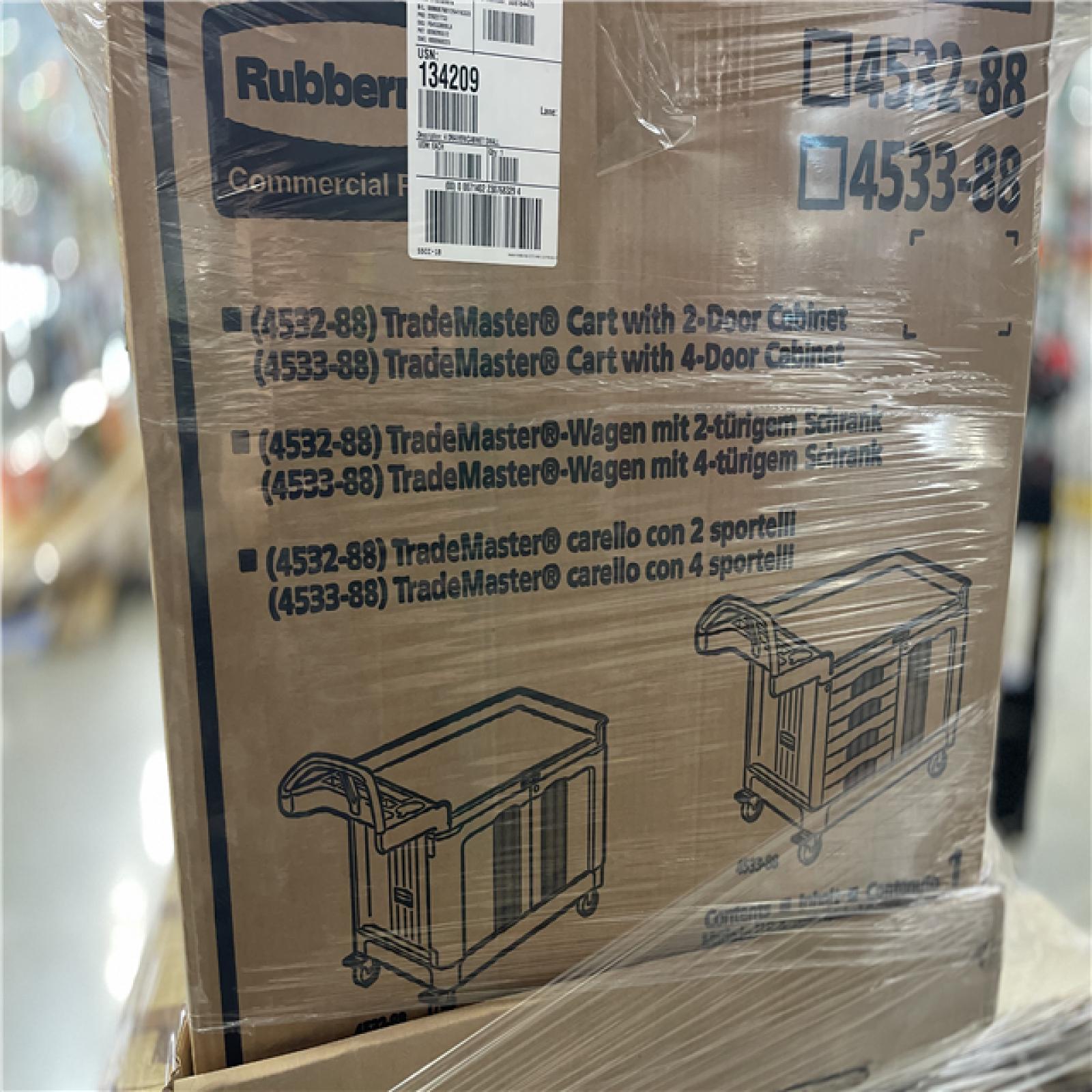 DALLAS LOCATION- NEW!- Rubbermaid TradeMaster® Cart with 4 Drawers and Cabinet  Small
