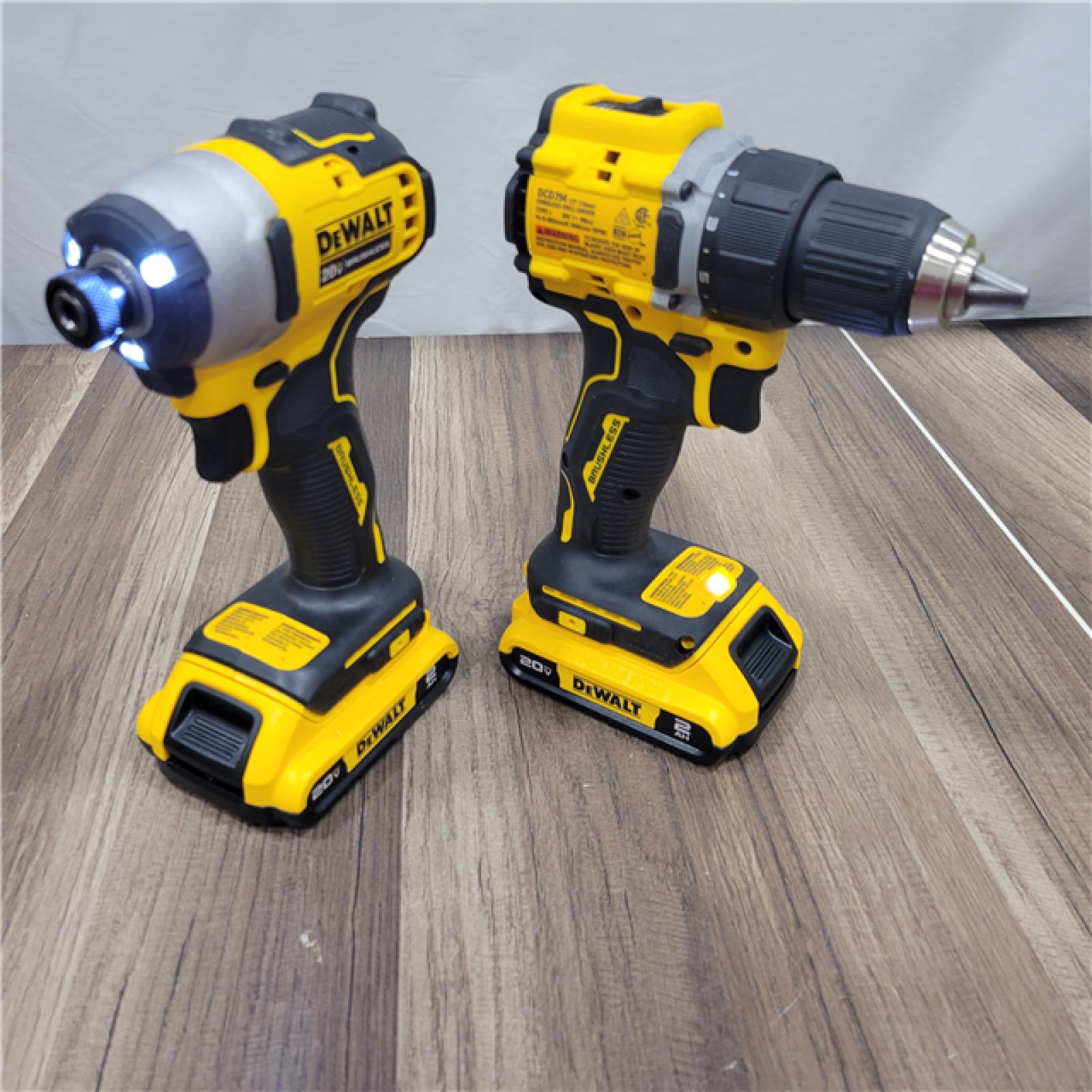GOOD Dewalt DCK225D2 20V MAX ATOMIC Brushless Compact Lithium-Ion 1/2 in. Cordless Drill Driver and 1/4 in. Impact Driver Combo Kit with 2 Batteries 2 Ah