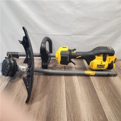 AS-IS- FLEXVOLT 60V MAX 17 in -trimmer with cordless attachment powered by a battery