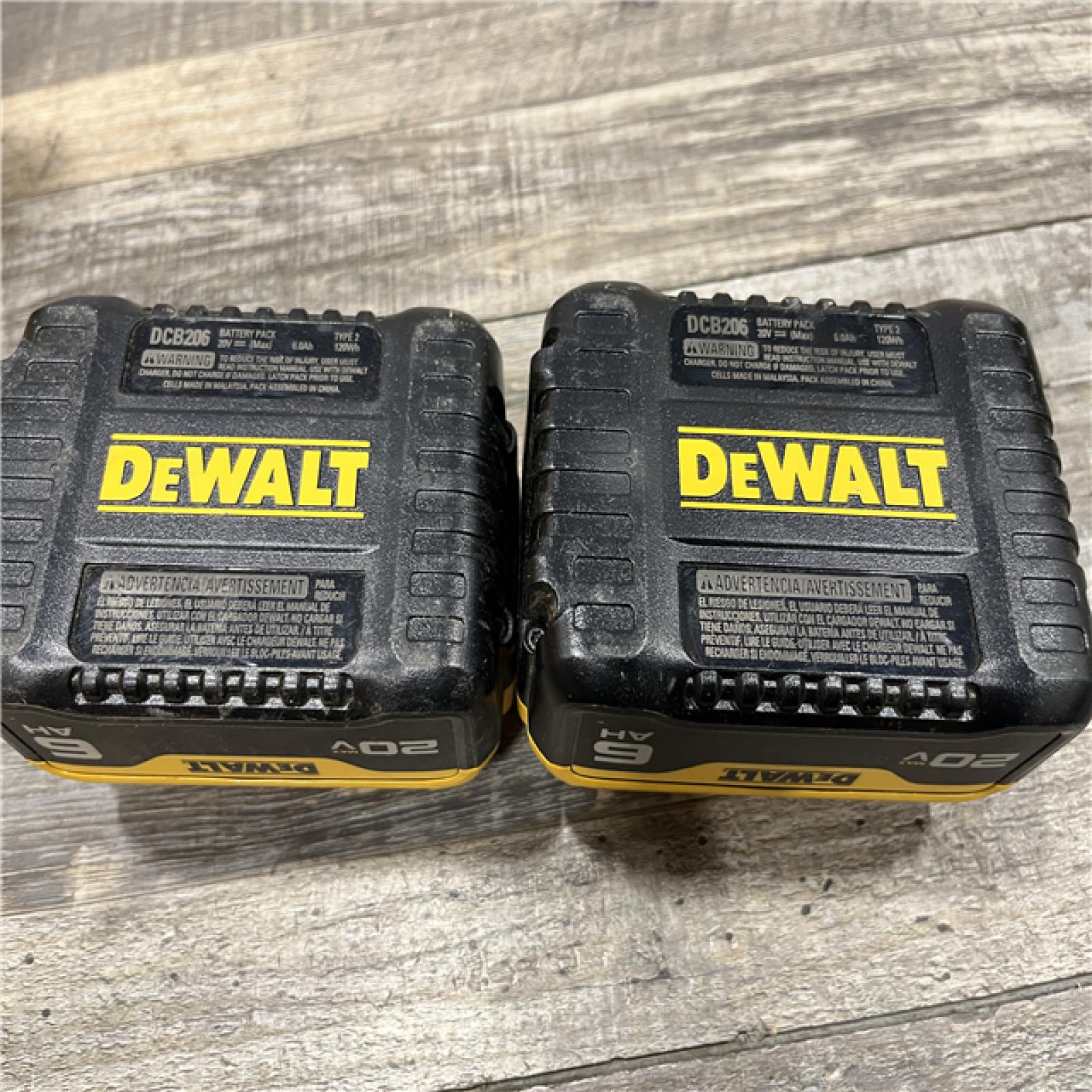 AS-IS DEWALT 20V MAX Lithium-Ion 6.0Ah Battery (2-Pack)
