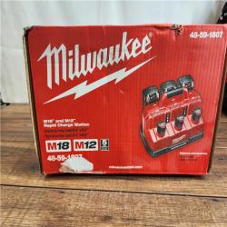 NEW!  Milwaukee M12 and M18 12-Volt/18-Volt Lithium-Ion Multi-Voltage 6-Port Sequential Rapid Battery Charger Station(3 M12 and 3 M18 Ports)