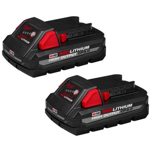 NEW - Milwaukee 18V Lithium-Ion HIGH OUTPUT CP 3.0Ah Battery Pack (2-Pack)