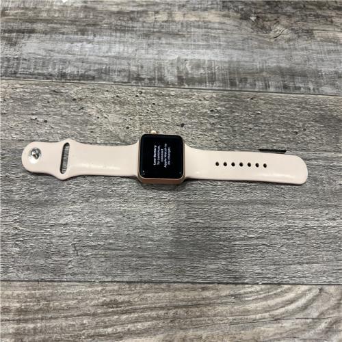 AS-IS Apple Watch Series 3 38mm GPS + Cellular 4G LTE Gold Pink Sport Band