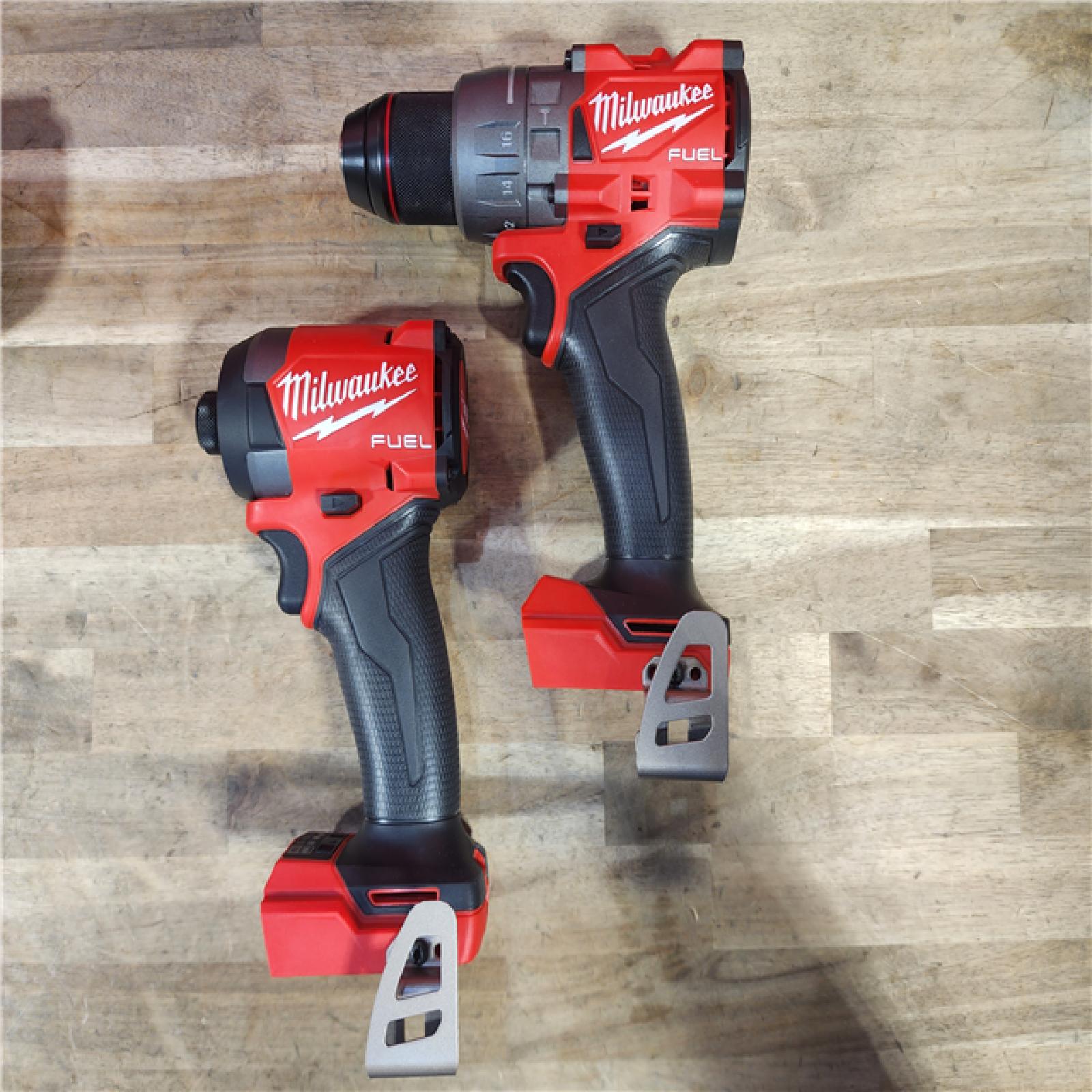 HOUSTON LOCATION - AS-IS (APPEARS LIKE NEW) MILWAUKEE FUEL 18V Lithium-Ion Brushless Cordless Hammer Drill and Impact Driver Combo Kit (2-Tool) with 2 Batteries