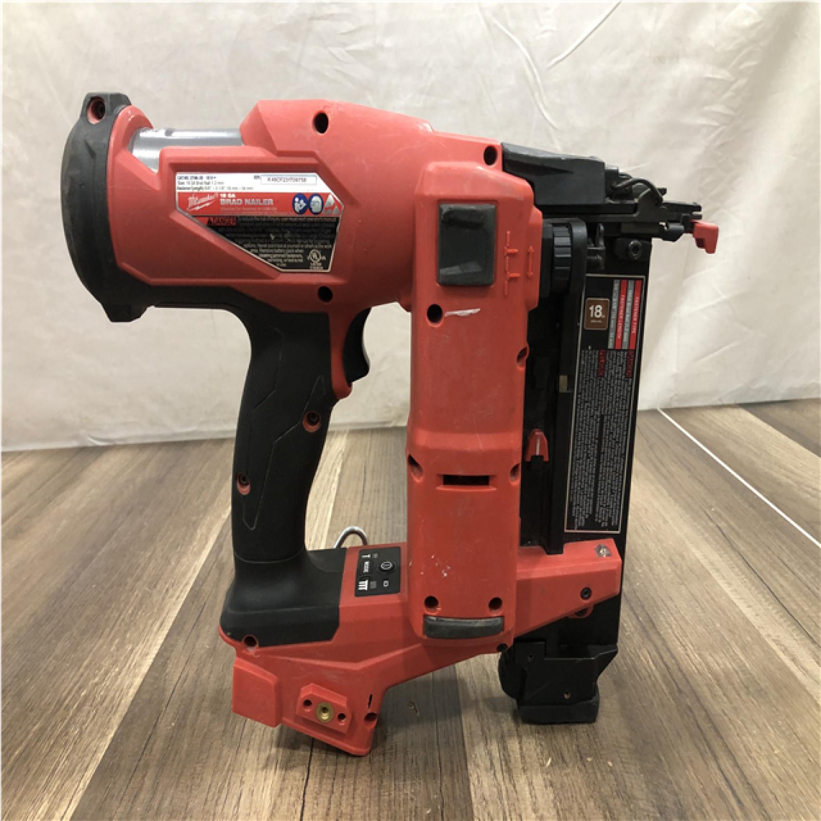 AS-IS Milwaukee FUEL 18-Volt Lithium-Ion Brushless Cordless Gen II 18-Gauge Brad Nailer (Tool-Only)