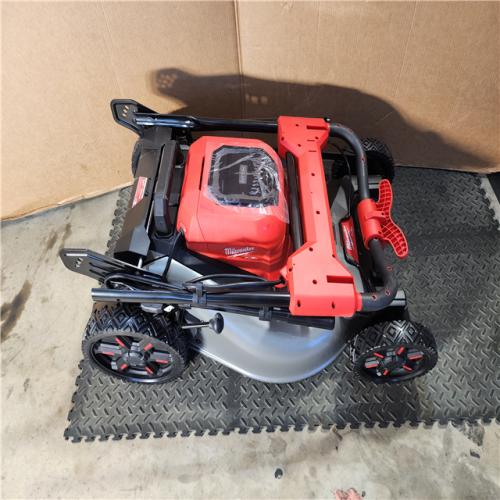 HOUSTON LOCATION - AS-IS Milwaukee M18 FUEL Brushless Cordless 21 in. Walk Behind Dual Battery Self-Propelled Mower Kit W/ CHARGER