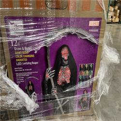 DALLAS LOCATION- AS-IS Home Accents Holiday 12 ft. Grave & Bones Giant-Sized Color Changing Animated LED Levitating Reaper