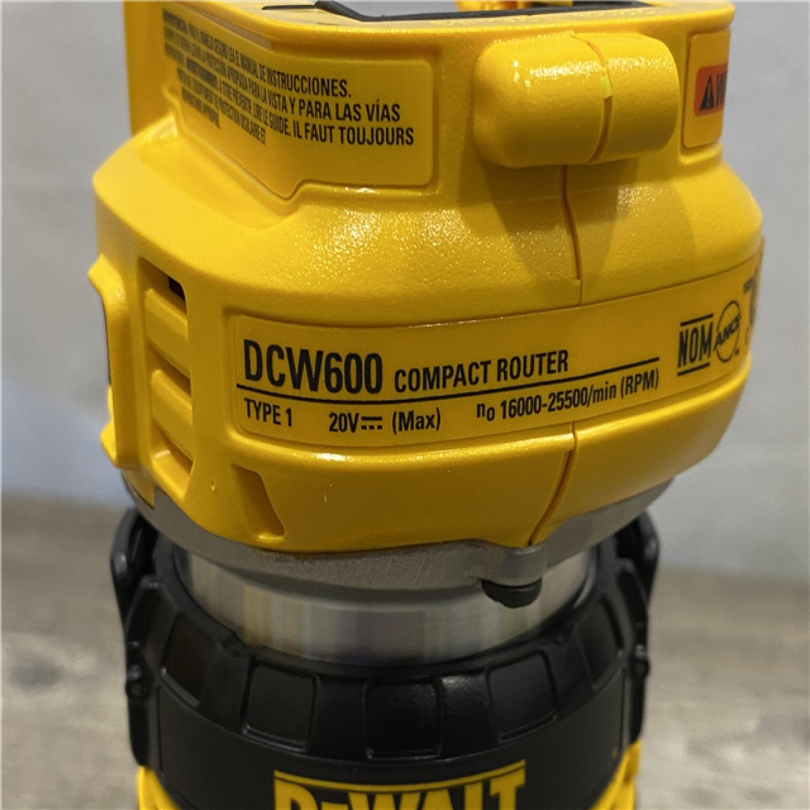 AS-IS DEWALT 20V MAX XR Cordless Brushless Fixed Base Compact Router (Tool Only)