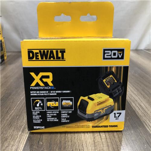 NEW - DEWALT 20V MAX XR POWERSTACK Lithium-Ion Battery Starter Kit with 1.7Ah Battery and Charger