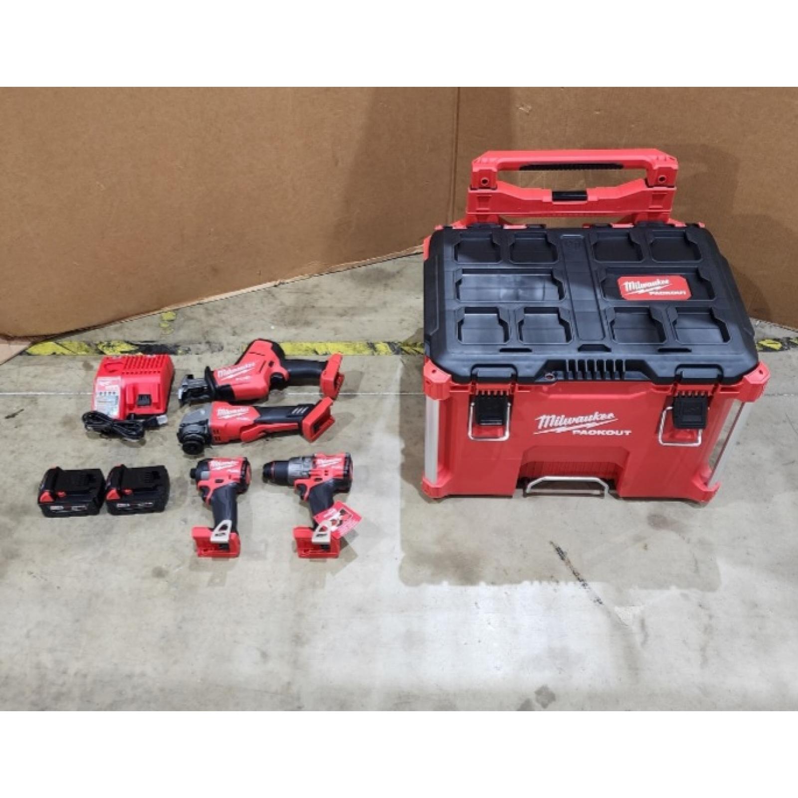 HOUSTON LOCATION - AS-IS (APPEARS LIKE NEW) Milwaukee Electric - M18 4-Tool Combo KIT