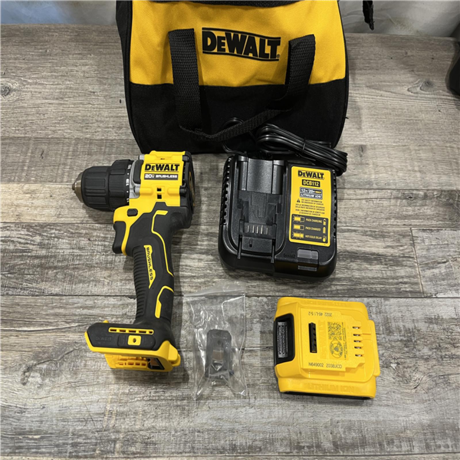 AS-IS DEWALT Atomic 20V Lithium-Ion Cordless Compact 1/2 in. Drill/Driver Kit
