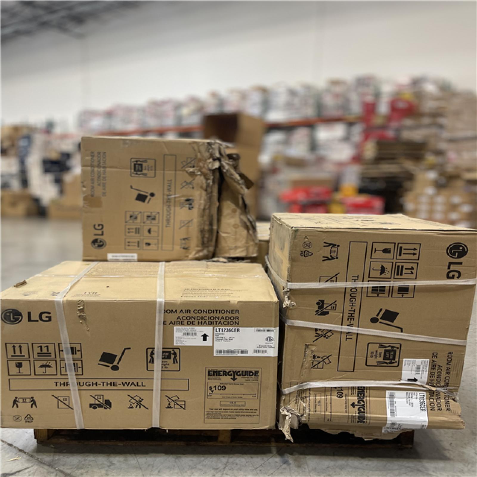 DALLAS LOCATION-AS IS LG 11 800 BTU 230V WALL AIR CONDITIONER PALLET (5 UNITS)