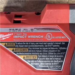 Houston Location AS-IS Milwaukee FUEL 18V Lithium-Ion Brushless Cordless 1/2 in. Impact Wrench with Friction Ring (Tool-Only)