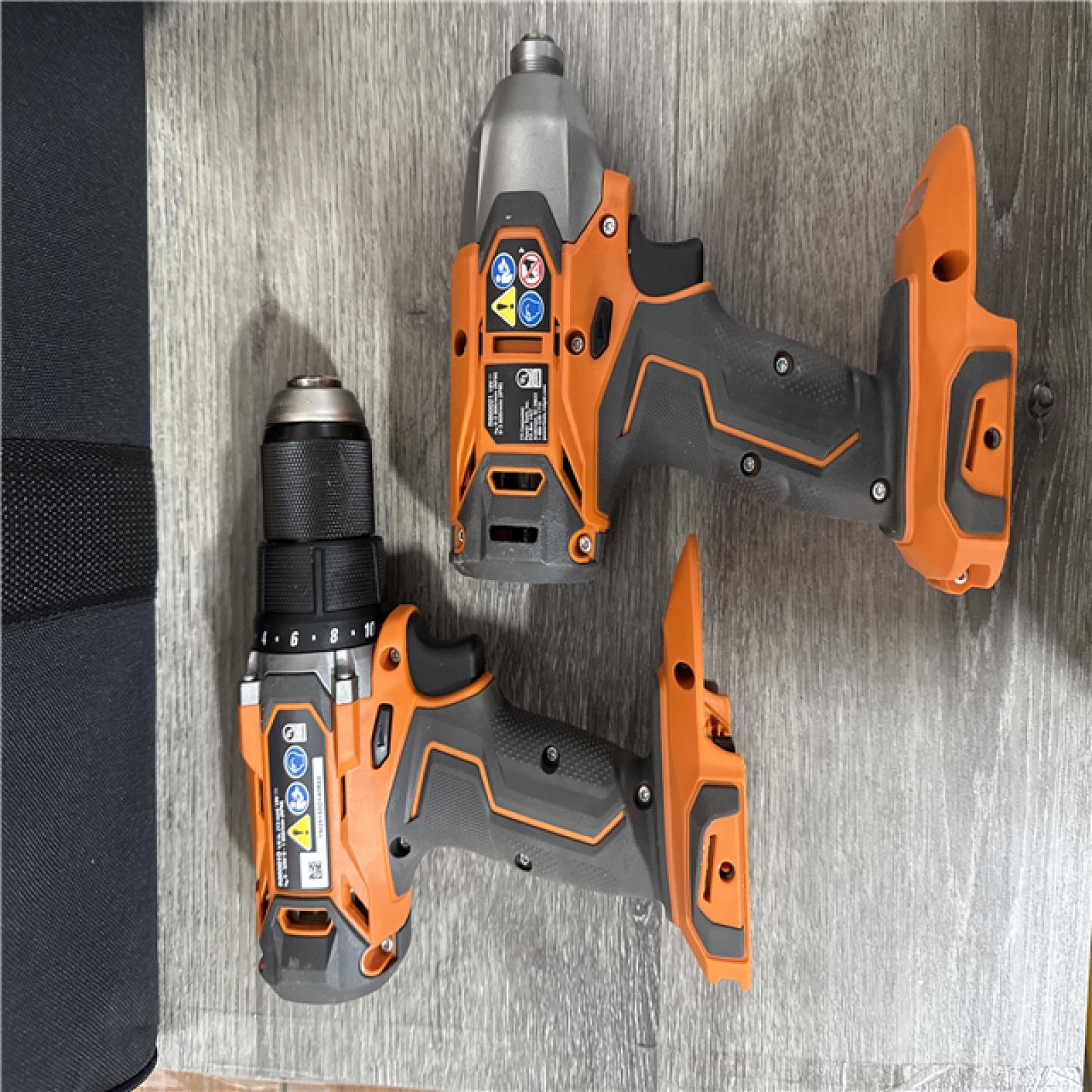 California AS-IS Ridgid 18V 8-Tool Combo Kit  Includes (2) Batteries  Charger & Bag