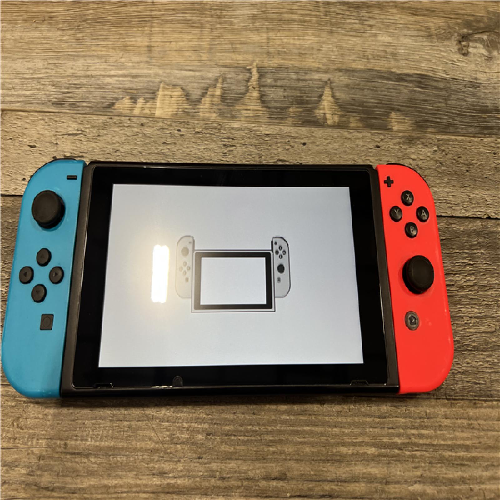 AS-IS Nintendo Switch with Neon Blue and Neon Red Joy-Con