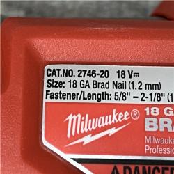 AS-IS Milwaukee FUEL 18-Volt Lithium-Ion Brushless Cordless Gen II 18-Gauge Brad Nailer (Tool-Only)