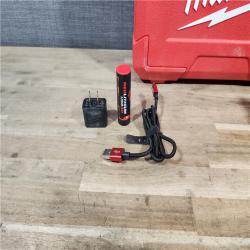 HOUSTON LOCATION - AS-IS MILWAUKEE 100 Ft. REDLITHIUM Lithium-Ion USB Green Rechargeable Cross Line Laser Level with Charger