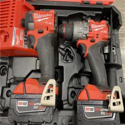 AS-IS Milwaukee FUEL 18V Lithium-Ion Brushless Cordless Hammer Drill and Impact Driver Combo Kit