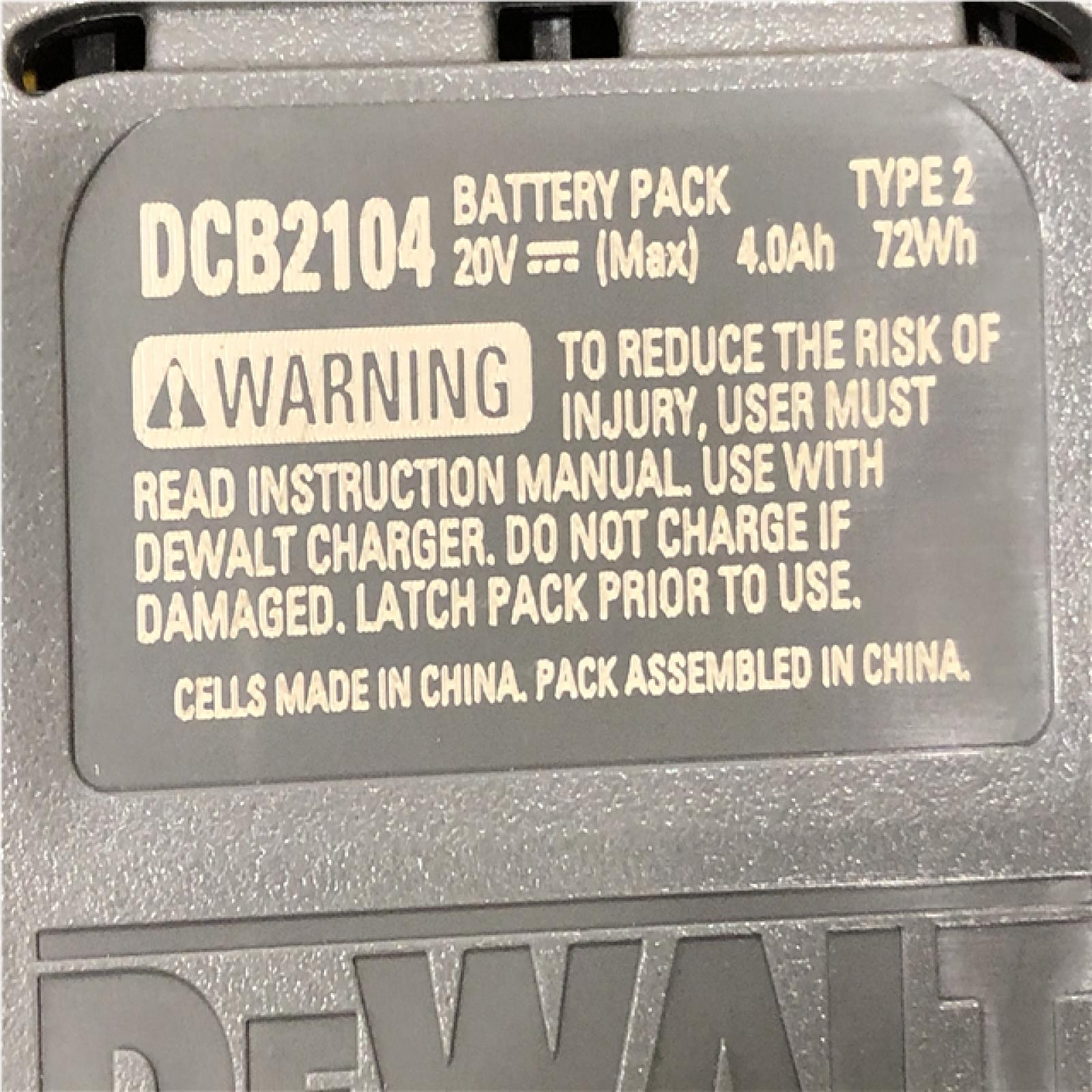 AS-IS DEWALT 20V XR Lithium-Ion Starter Pack with 8.0 Ah and 4.0 Ah Battery Packs and Charger