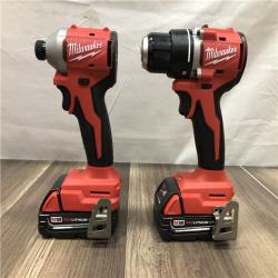 AS-IS Milwaukee 18V Lithium-Ion Brushless Cordless Compact Drill/Impact Combo Kit