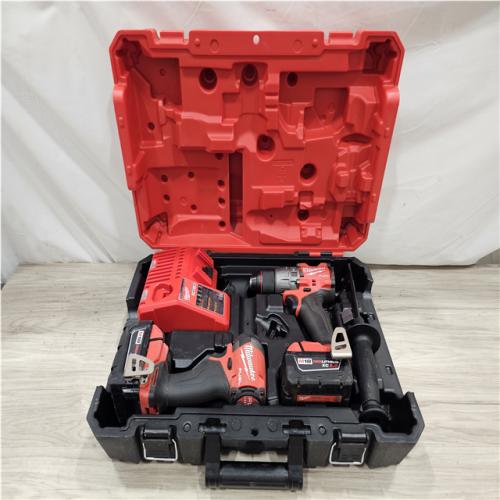 AS-IS Milwaukee FUEL 18V Lithium-Ion Brushless Cordless Hammer Drill and Impact Driver Combo Kit