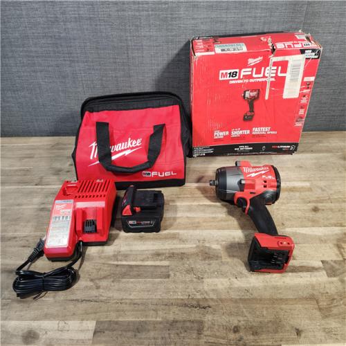 HOUSTON LOCATION - AS-IS Milwaukee M18 1/2 in. Cordless Brushless High Torque Impact Wrench Kit (Battery & Charger)