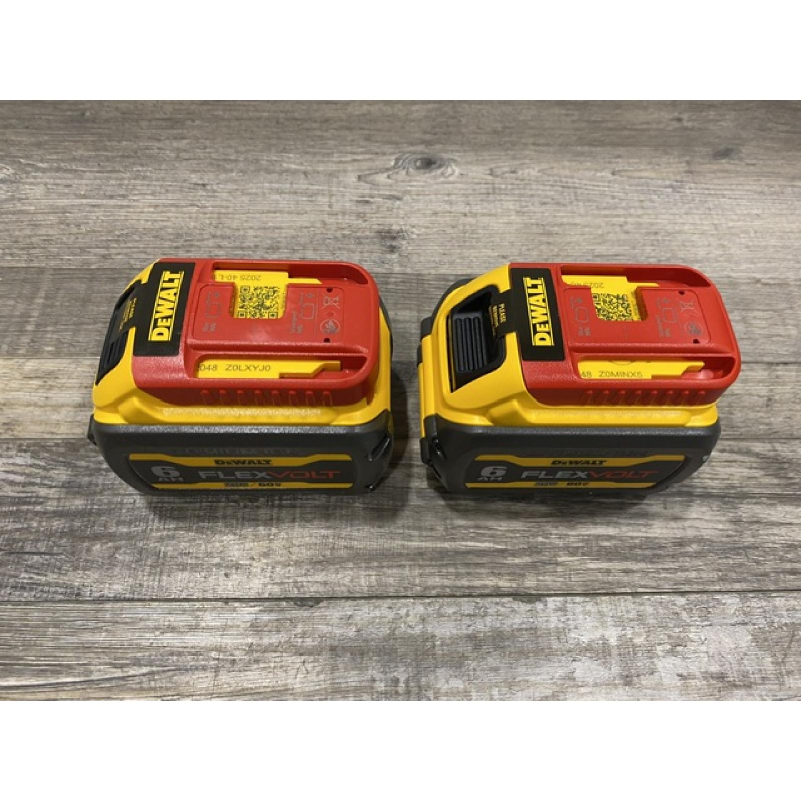 AS-IS DEWALT FLEXVOLT 20V/60V MAX Lithium-Ion 6.0Ah Battery Pack (2 Pack)