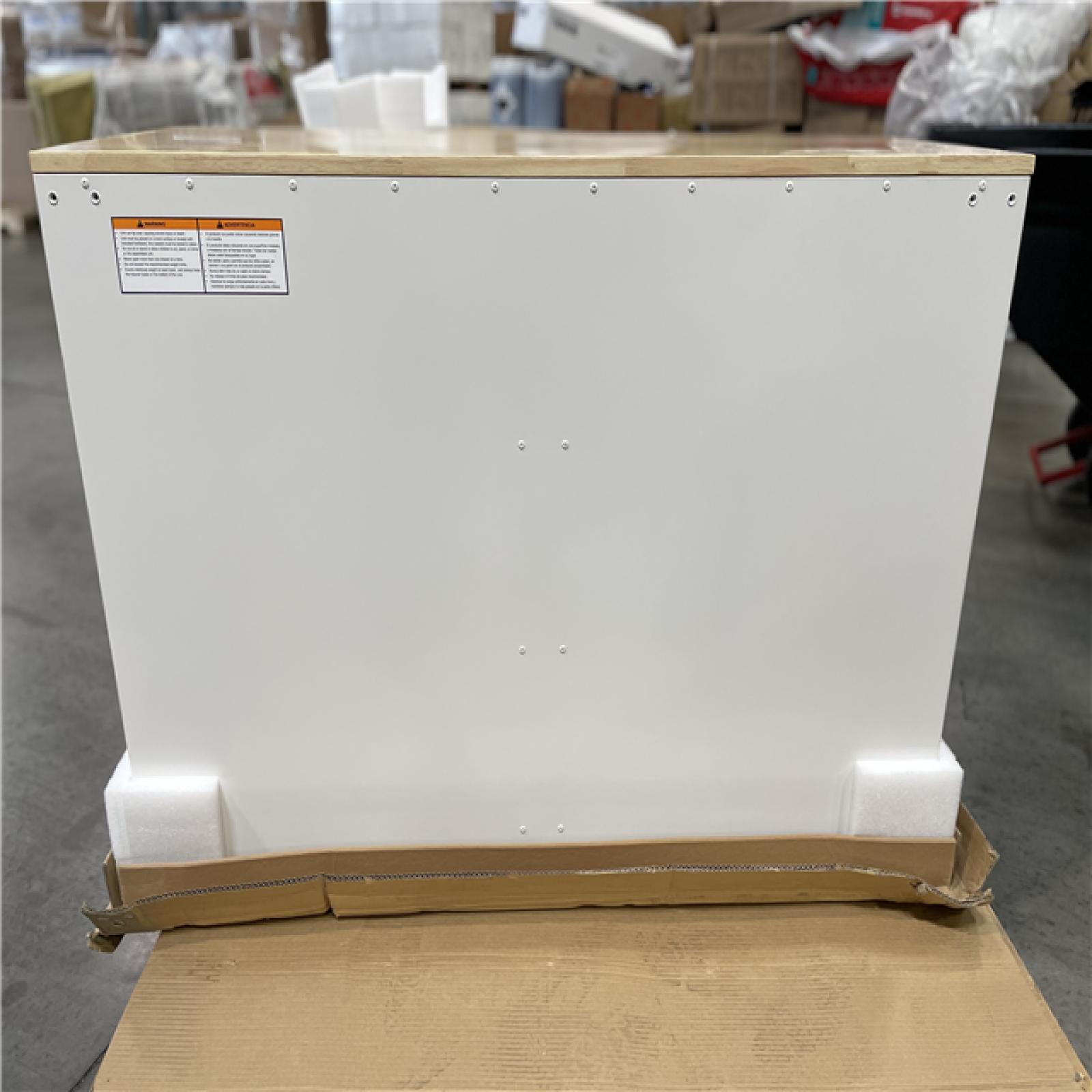 DALLAS LOCATION- HUSKY 46IN 9-DRAWER MOBILE WORKBENCH WITH SOLID WOOD TOP