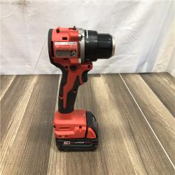AS-IS Milwaukee 18V Lithium-Ion Brushless Cordless 1/2 in. Compact Drill/Driver with kit