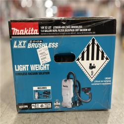 NEW! - Makita 18V X2 LXT Lithium-Ion (36V) Brushless Cordless 1.6 Gal. HEPA Filter Backpack Dry Vacuum Kit  6.0 Ah