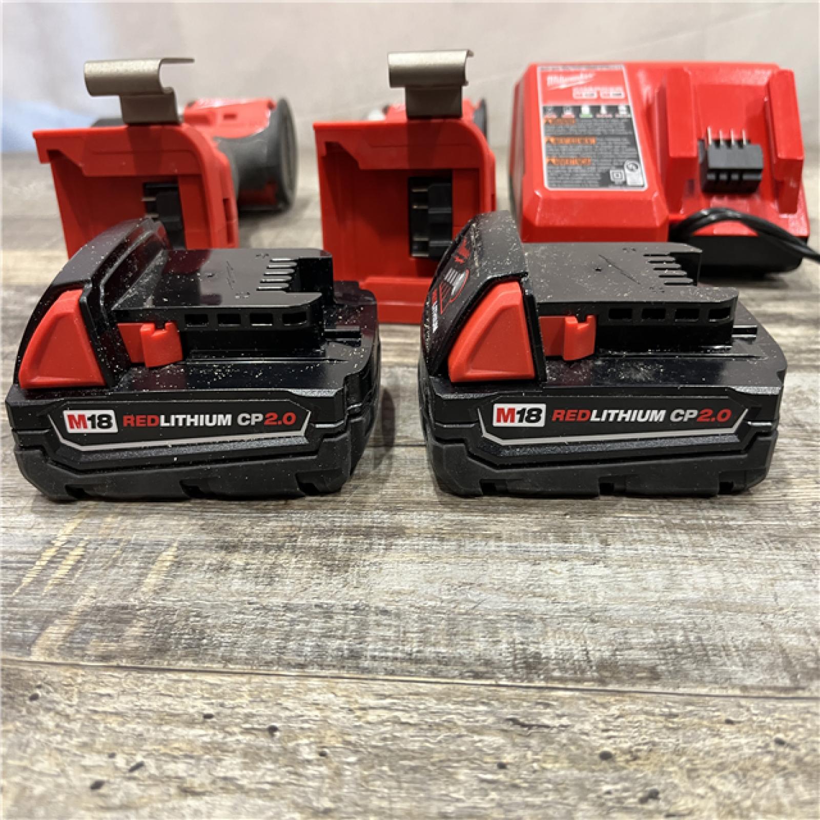 AS-IS Milwaukee 18V Lithium-Ion Brushless Cordless Compact Drill/Impact Combo Kit