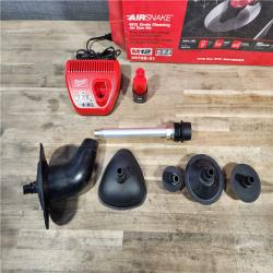 HOUSTON LOCATION - AS-IS M12 12-Volt Lithium-Ion Cordless Drain Cleaning Airsnake Air Gun Kit with (1) 2.0Ah Battery  Toilet Attachments