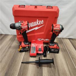 AS-IS Milwaukee M18 FUEL 18V Lithium-Ion Brushless Cordless Hammer Drill and Impact Driver Combo Kit (2-Tool) with 2 Batteries
