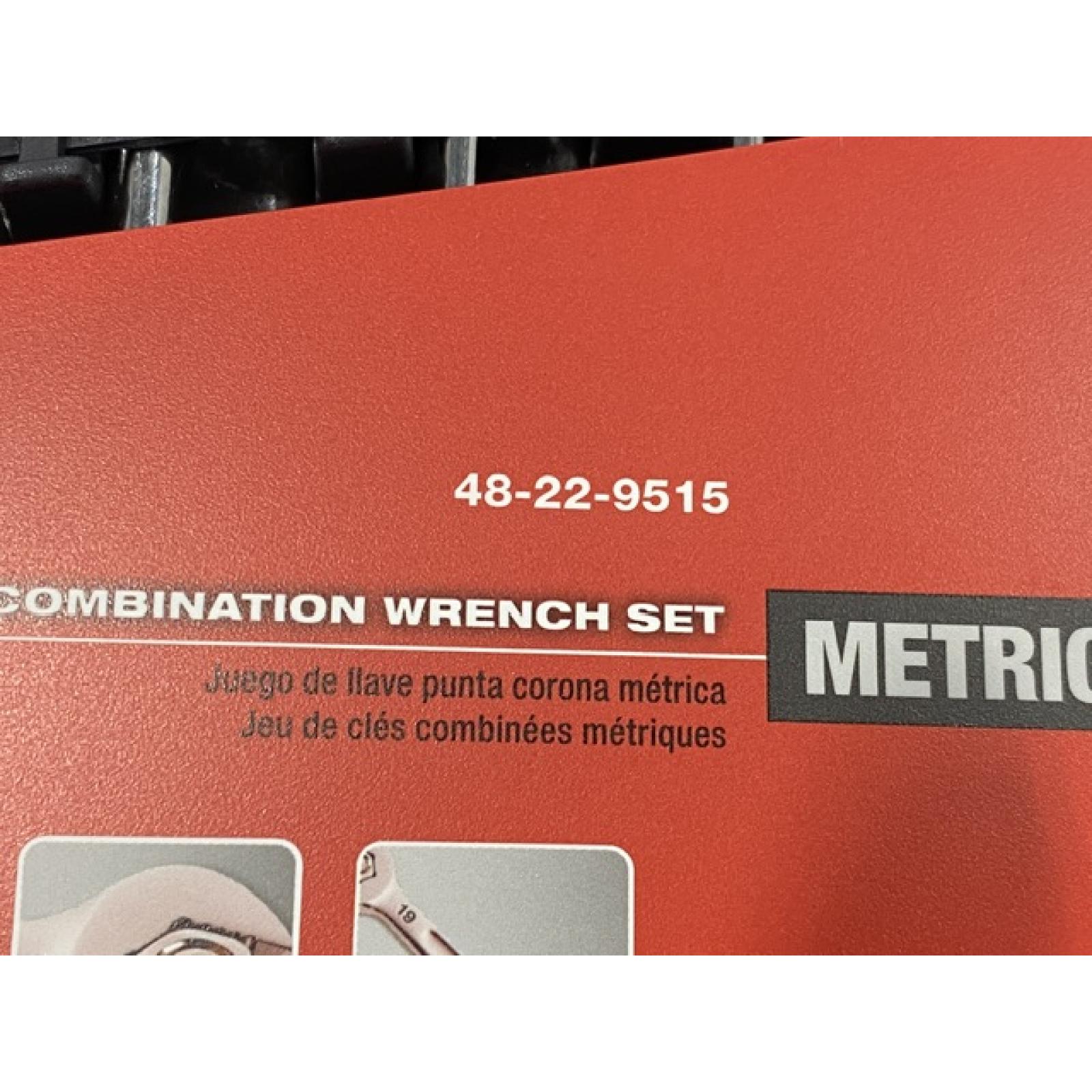 NEW - Milwaukee Combination Metric Wrench Mechanics Tool Set (15-Piece)