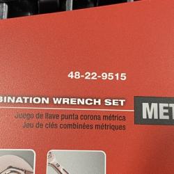 NEW - Milwaukee Combination Metric Wrench Mechanics Tool Set (15-Piece)