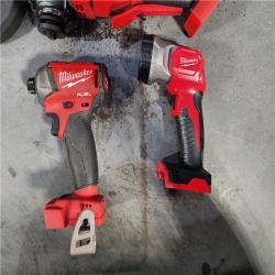 HOUSTON LOCATION - AS-IS MILWAUKEE 4 TOOL COMBO KIT W/ (2) BATTERY & CHARGER