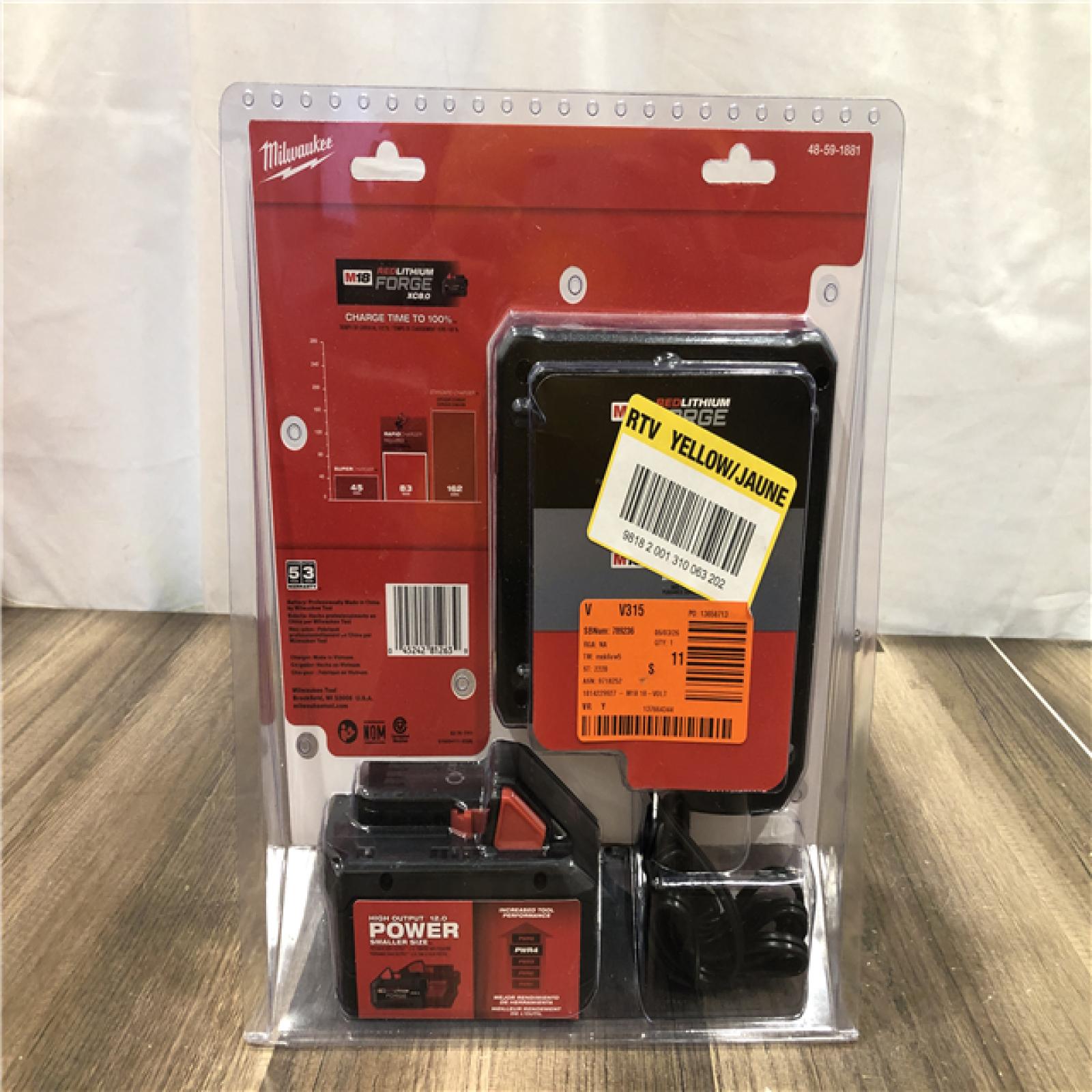 NEW- Milwaukee M18 18-Volt Lithium-Ion REDLITHIUM FORGE Starter Kit