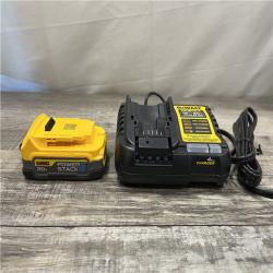 AS-IS DEWALT 20V MAX XR POWERSTACK Lithium-Ion Battery Starter Kit with 1.7Ah Battery and Charger