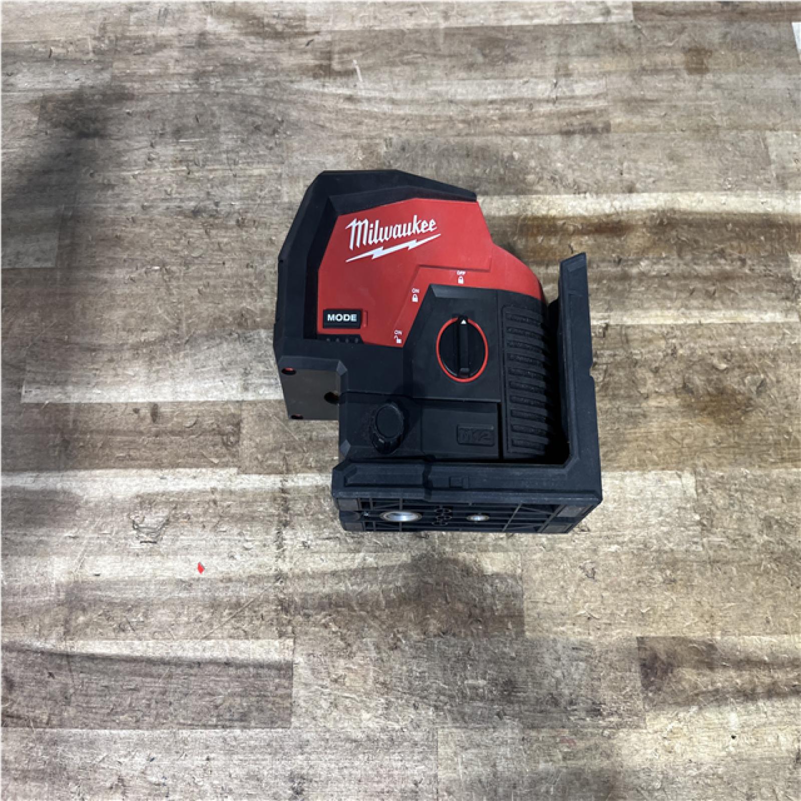 Houston Location AS-IS Milwaukee 12-Volt Lithium-Ion Cordless Green 125 ft. Cross Line and Plumb Points Laser Level (Tool-Only)