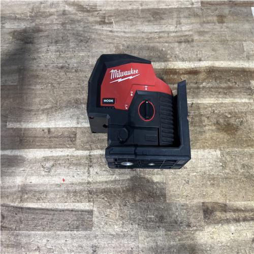 Houston Location AS-IS Milwaukee 12-Volt Lithium-Ion Cordless Green 125 ft. Cross Line and Plumb Points Laser Level (Tool-Only)