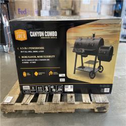 DALLAS LOCATION - OKLAHOMA JOE'S 3-Burner Canyon Combo Charcoal and Gas Smoker and Grill in Black