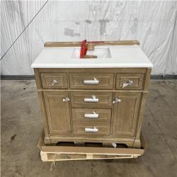 Houston Location - AS-IS home improvement pallet MELPARK 48 ANTIQUE OAK VANITY