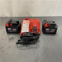 AS-IS - Milwaukee M18 18-Volt Lithium-Ion XC Starter Kit with Two 5.0Ah Batteries and Charger