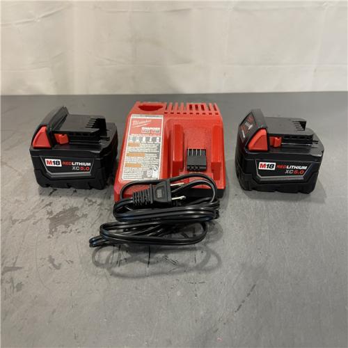 AS-IS - Milwaukee M18 18-Volt Lithium-Ion XC Starter Kit with Two 5.0Ah Batteries and Charger