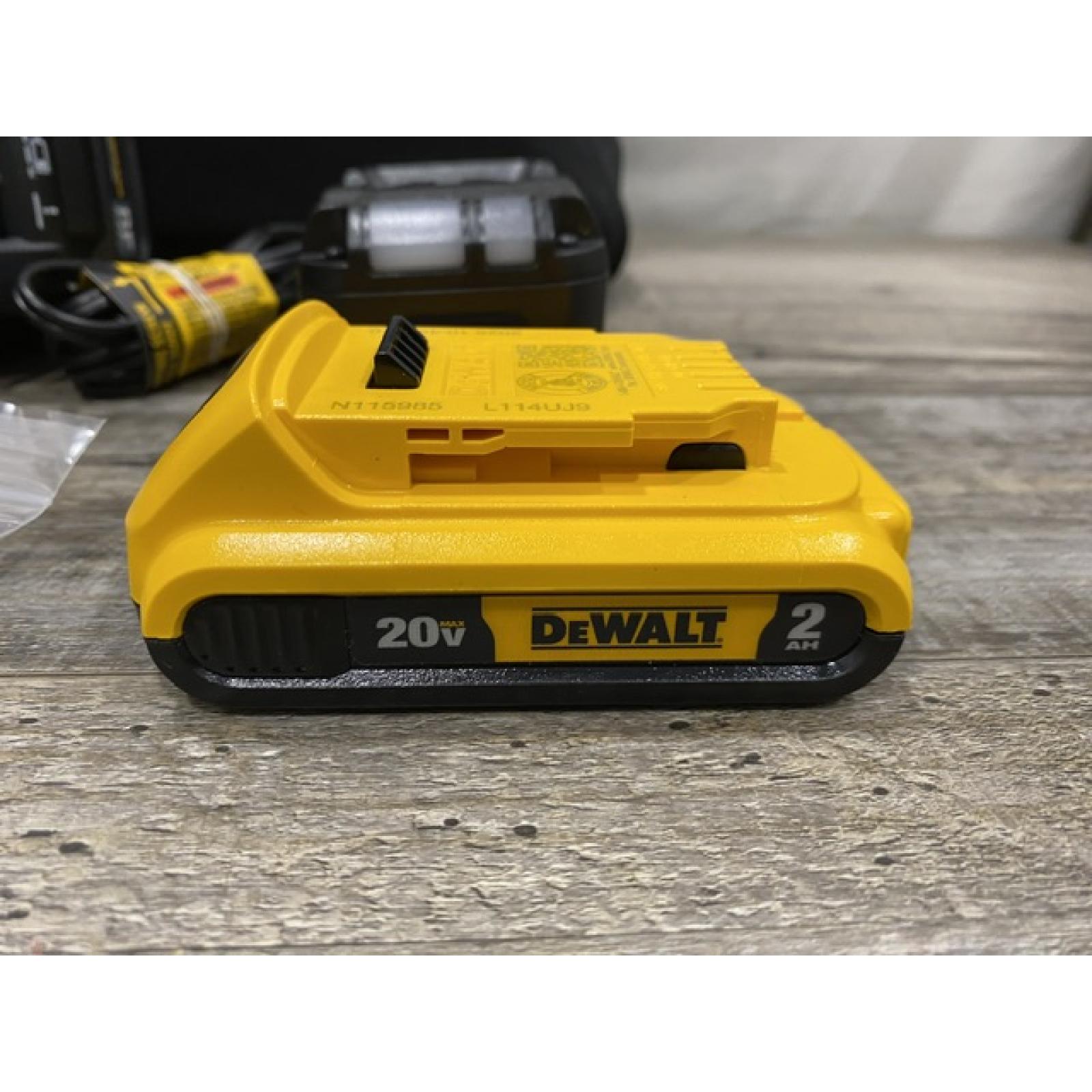 AS-IS DEWALT 20V MAX Lithium-Ion 15-Degree Electric Cordless Roofing Nailer Kit