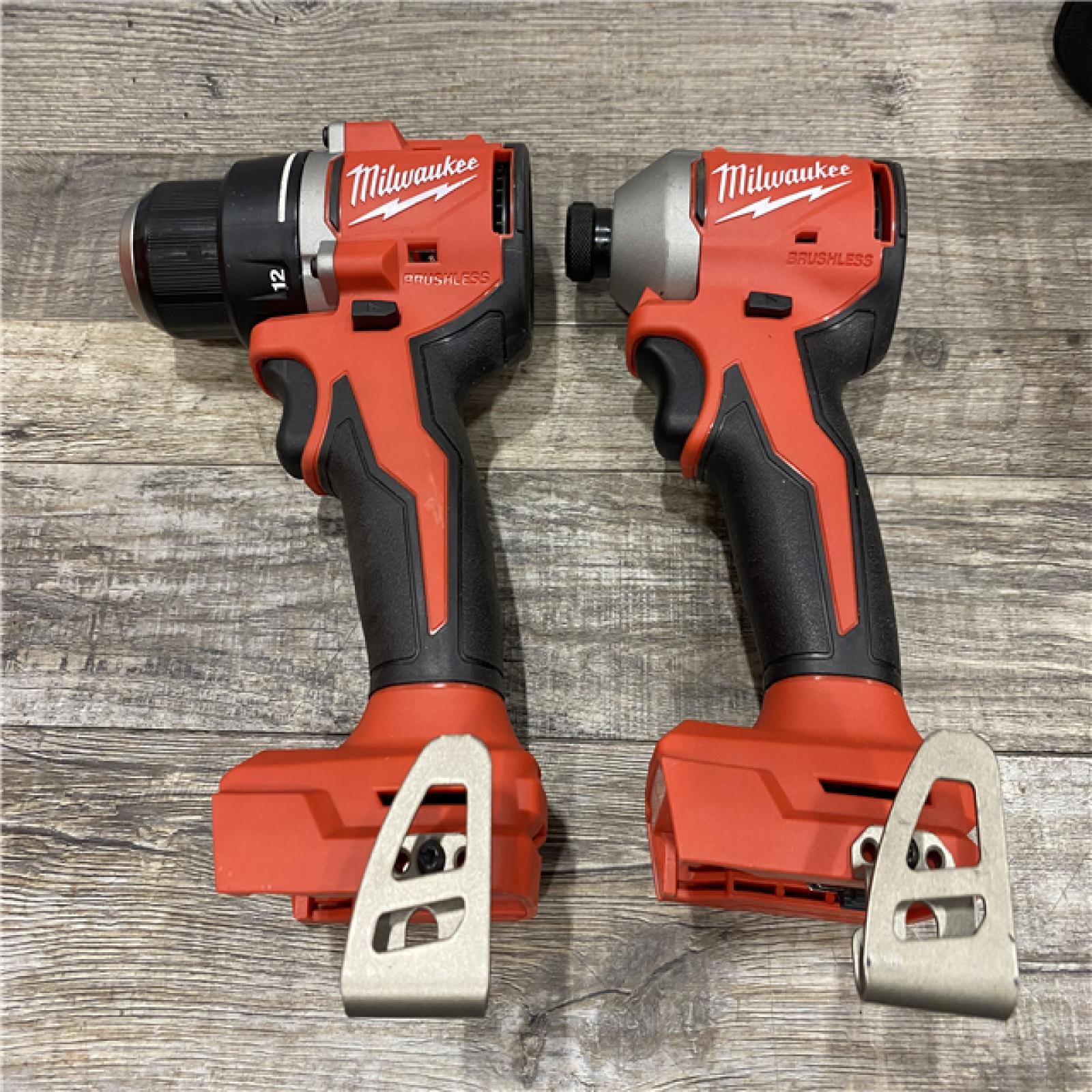AS-IS Milwaukee 18V Lithium-Ion Brushless Cordless Compact Drill/Impact Combo Kit