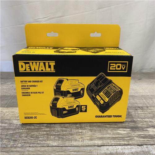 NEW - DEWALT 20V MAX Lithium-Ion Battery Starter Kit with 5.0 Ah Batteries (2-Pack) and Charger