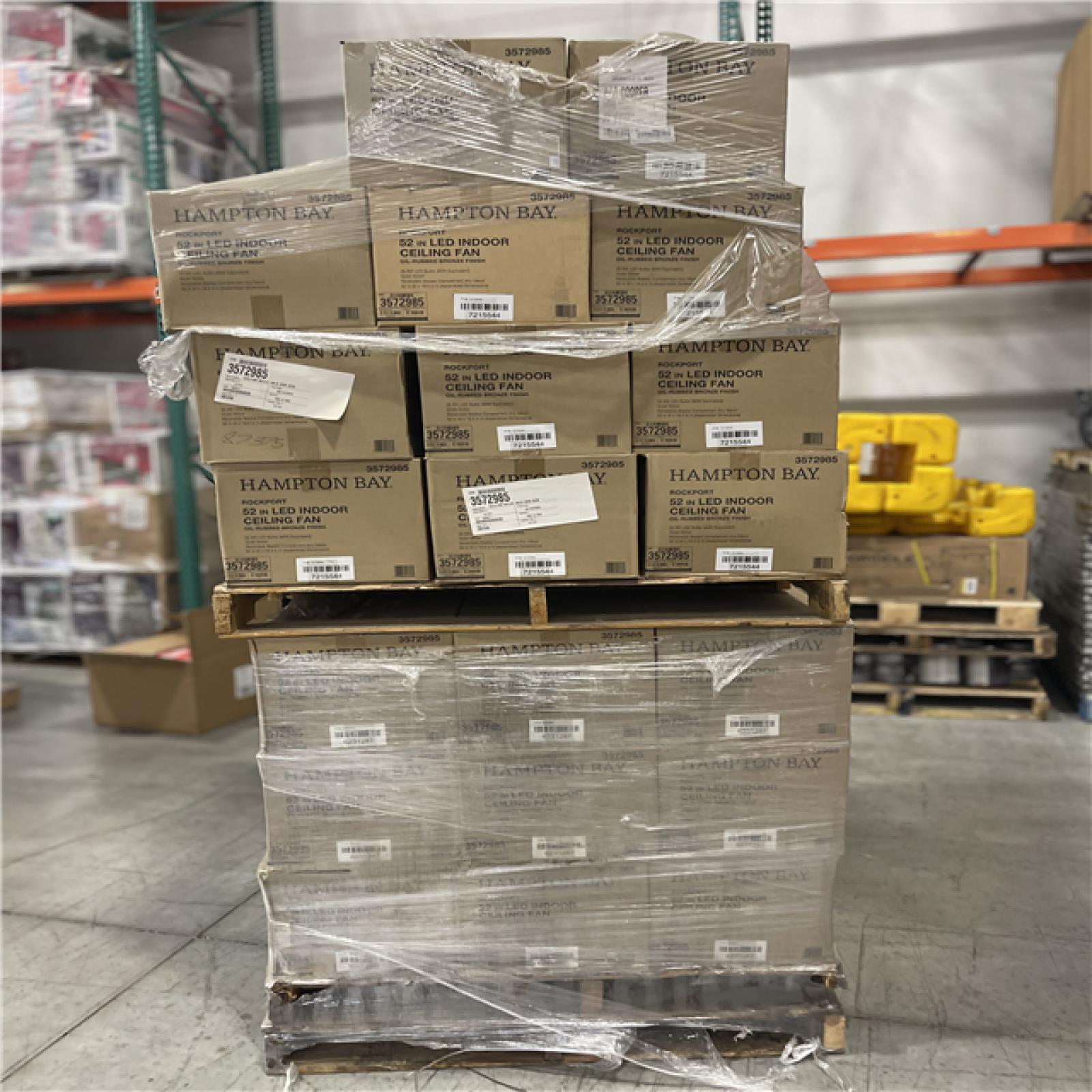 DALLAS LOCATION -Rockport 52 in. Oil-Rubbed Bronze Cherry/Walnut Blades LED Ceiling Fan PALLET-(40 UNITS)